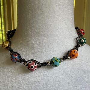 Handcrafted Ceramic Bead Necklace